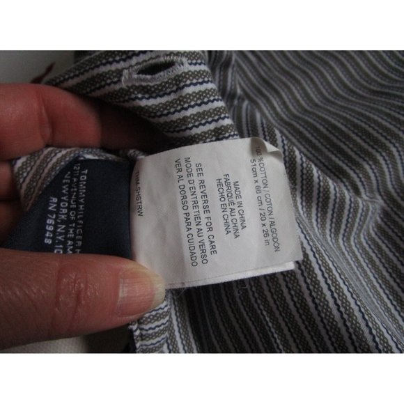 Tommy Hilfiger Home Pillow/Cushion Cover - 100% Cotton Red/White/Blue Rectangle - Picture 11 of 12